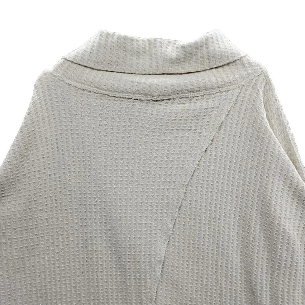 Free People NWT Juicy Long Sleeve Waffle Knit Thermal Stone Cold size Small S - Picture 4 of 4